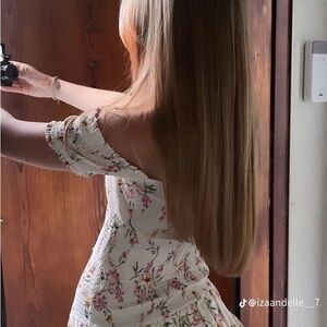 Floral Off-Shoulder off white Summer spring /summer Dress H&M NWOT